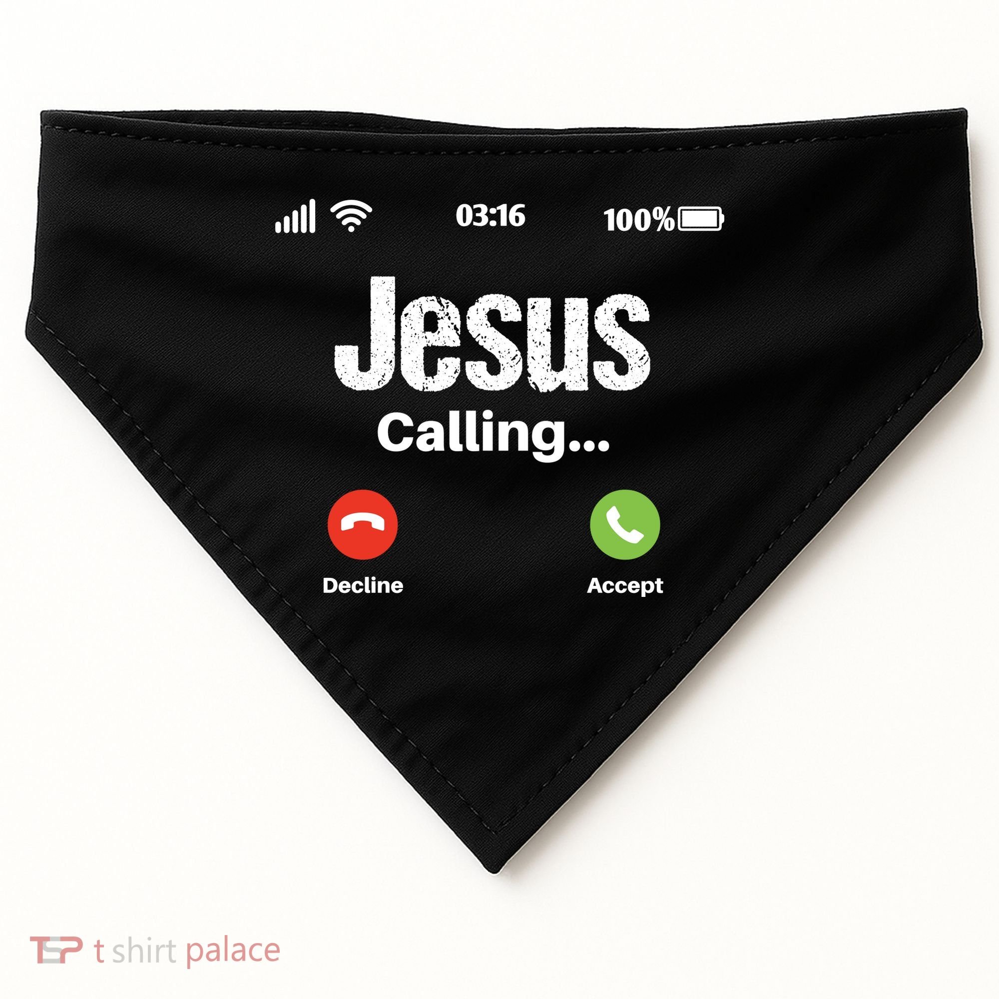 Jesus Calling John 3:16 Christian Accept Christ USA-Made Doggie Bandana