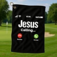 Jesus Calling John 3:16 Christian Accept Christ Golf Towel thumb 1