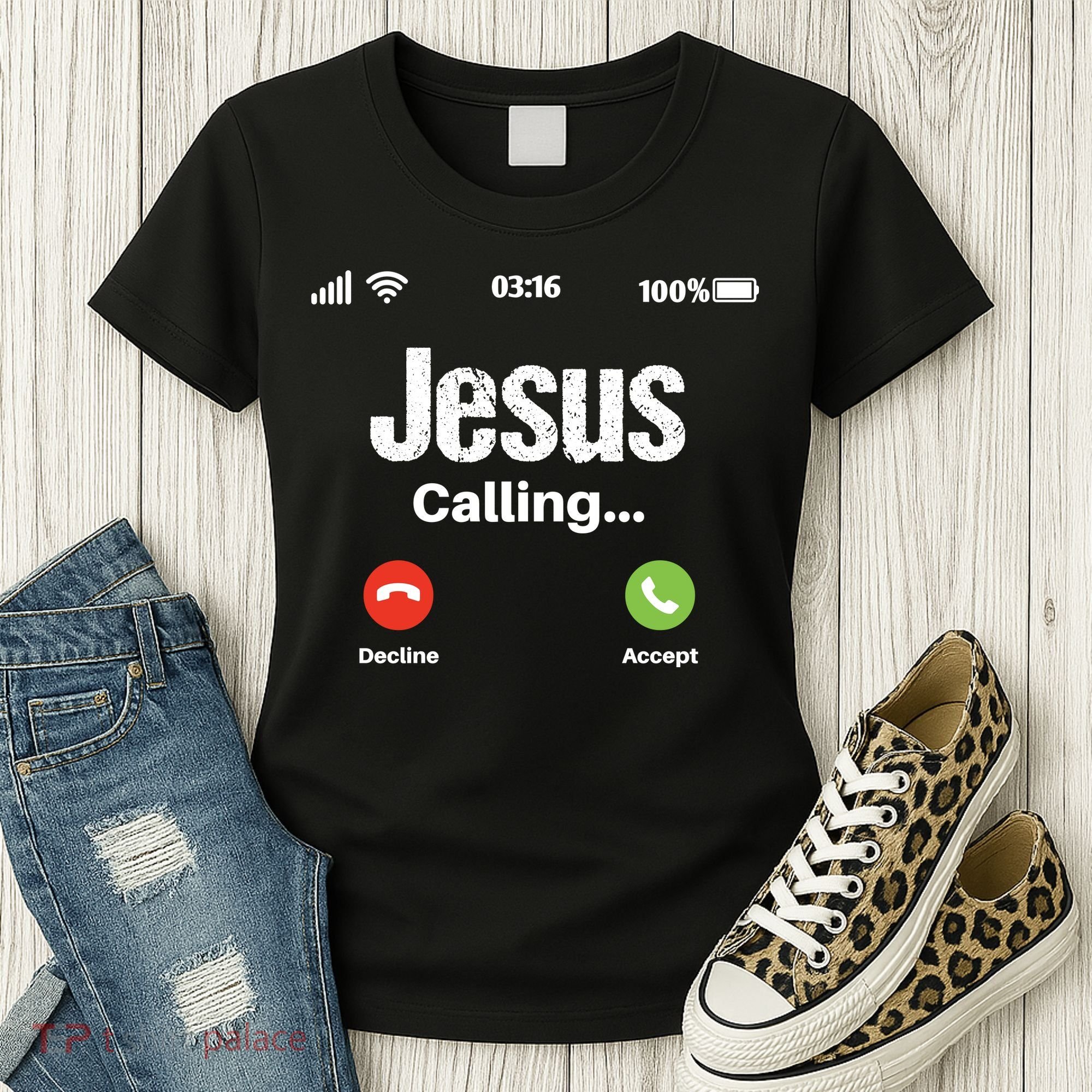 Jesus Calling John 3:16 Christian Accept Christ Women's T-Shirt