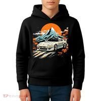 Jdm Car Japanese Retro Car Racing Drifting Legends Tuning Kids Hoodie thumb 4