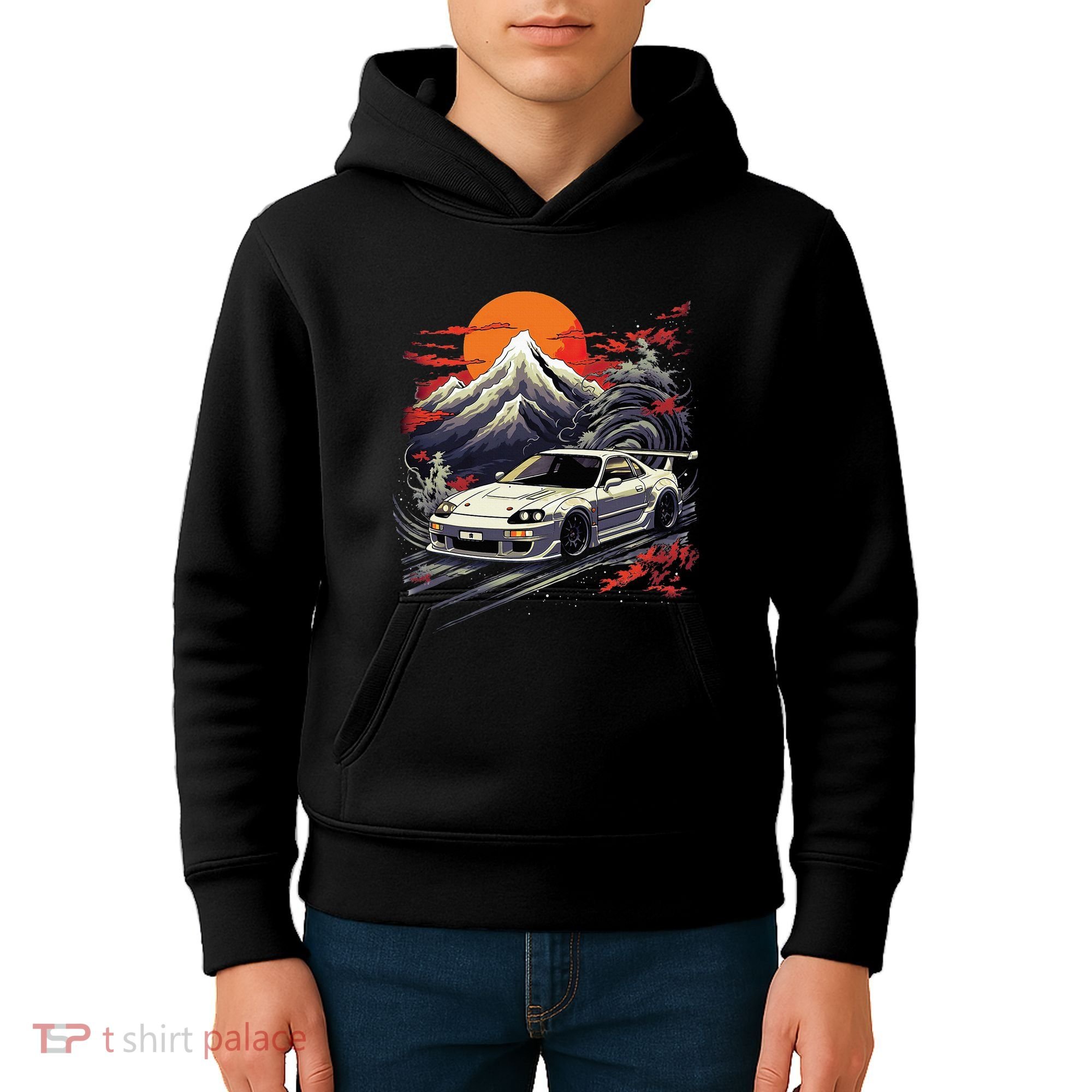 Jdm Car Japanese Retro Car Racing Drifting Legend Tuning Kids Hoodie