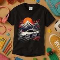 Jdm Car Japanese Retro Car Racing Drifting Legend Tuning Kids T-Shirt thumb 3
