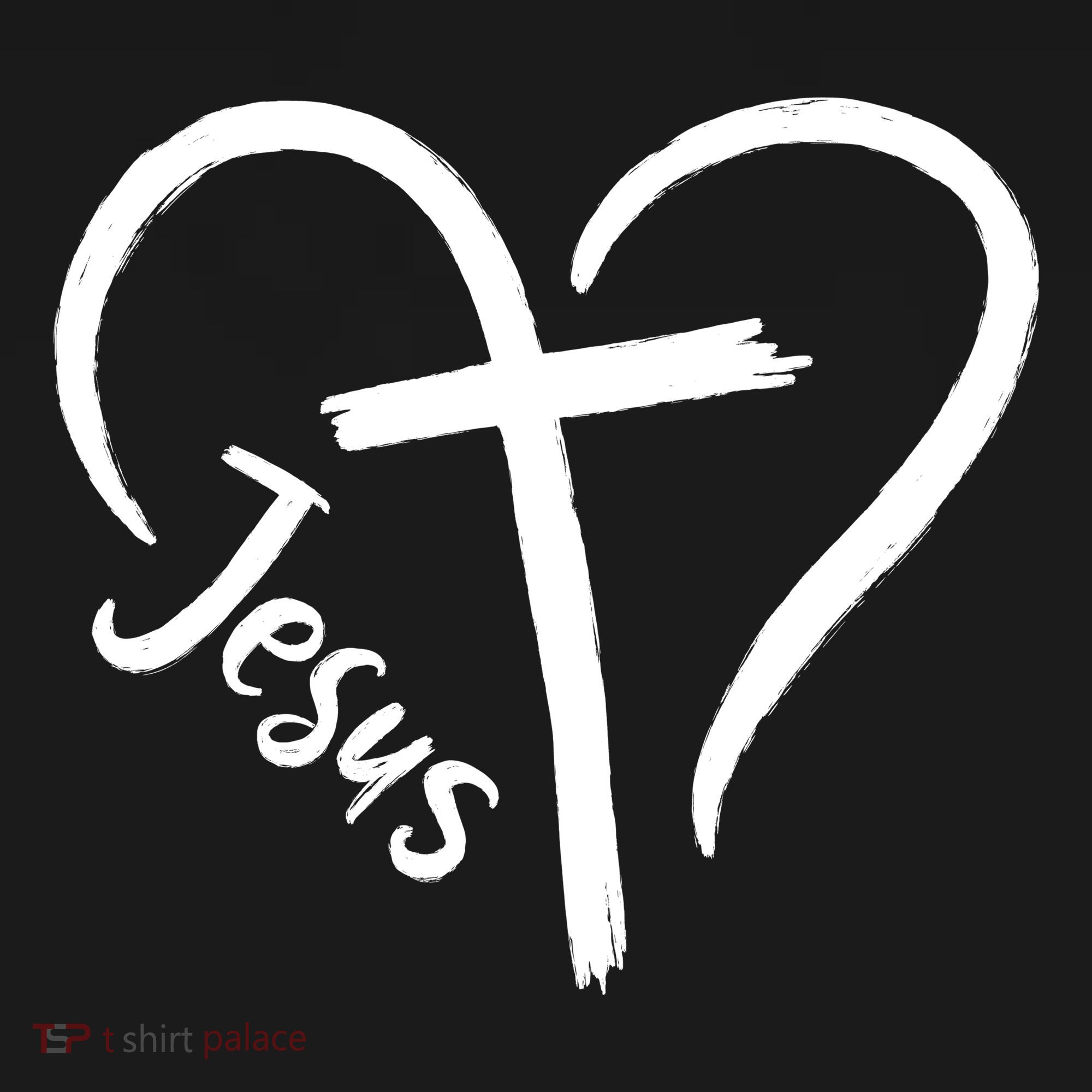 Jesus Cross Love Heart Christianity Polo