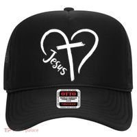 Jesus Cross Love Heart Christianity Hat thumb 0