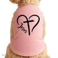Jesus Cross Love Heart Christianity Doggie Tank thumb 0