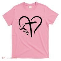 Jesus Cross Love Heart Christianity T-Shirt thumb 0
