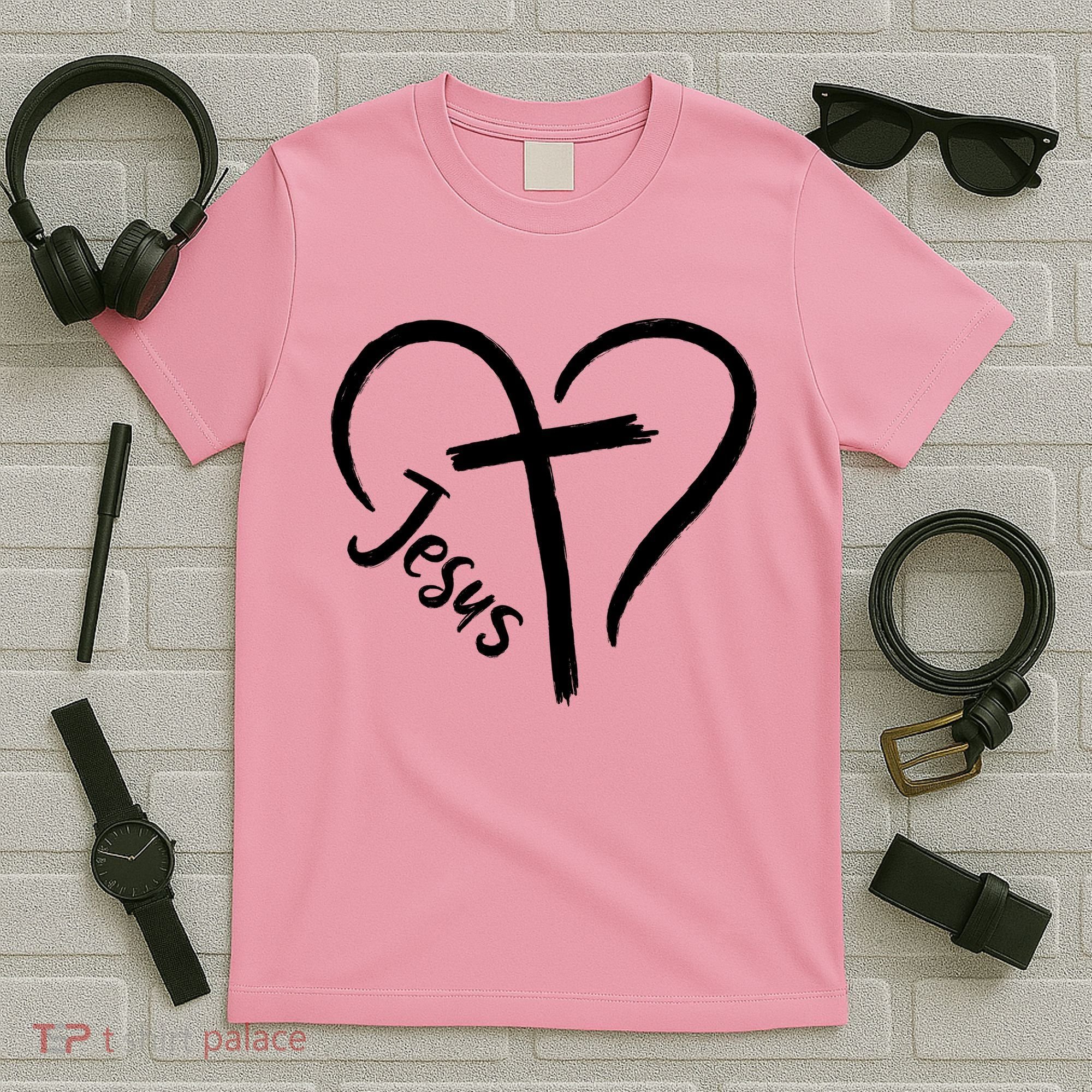 Jesus Cross Love Heart Christianity T-Shirt