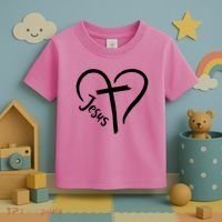 Jesus Cross Love Heart Christianity Toddler T-Shirt thumb 3