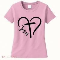 Jesus Cross Love Heart Christianity Women's T-Shirt thumb 0