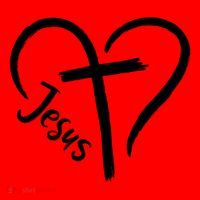 Jesus Cross Love Heart Christianity Santa Hat thumb 1