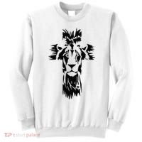 Jesus Crossbar Lion Believe in Jesus Christian Apparel Sweatshirt thumb 0