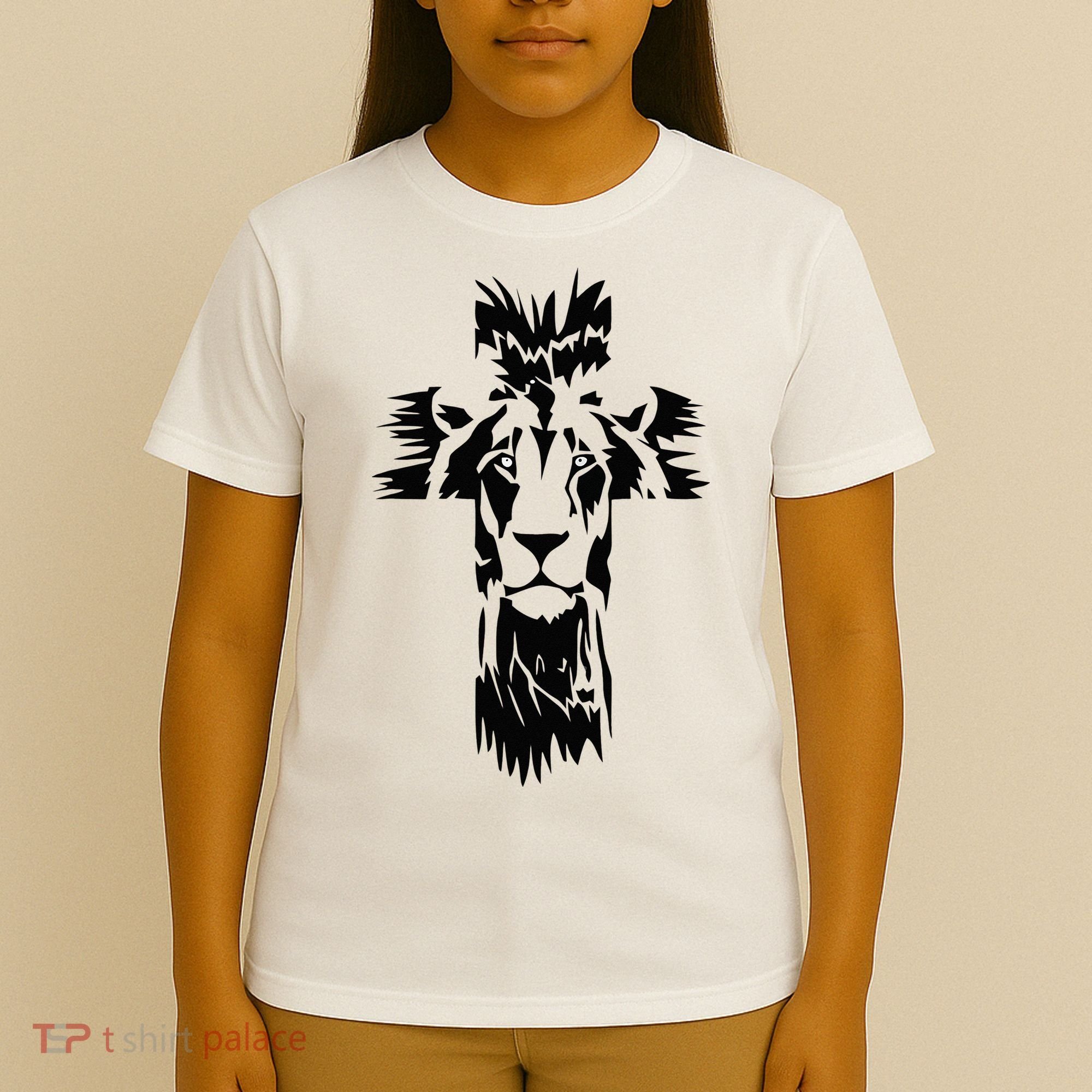 Jesus Crossbar Lion Believe in Jesus Christian Apparel T-Shirt
