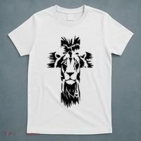 Jesus Crossbar Lion Believe in Jesus Christian Apparel T-Shirt thumb 5