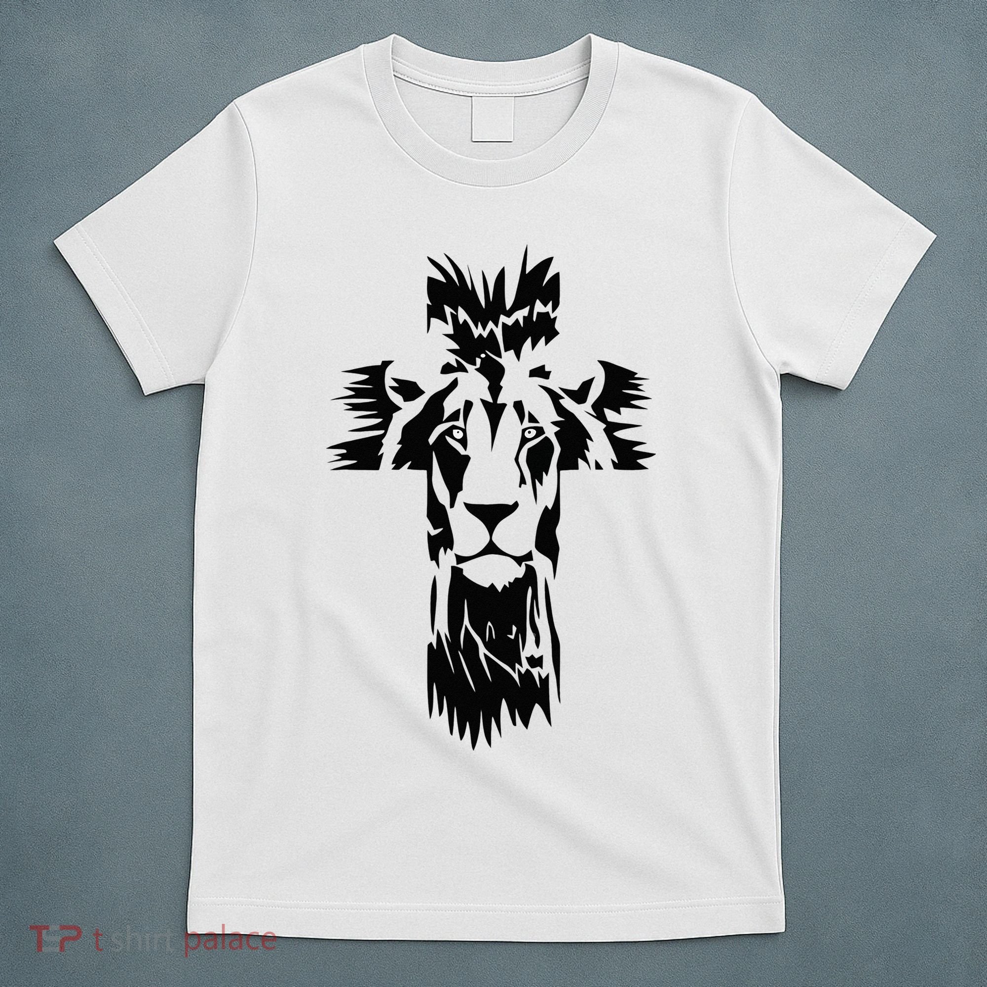 Jesus Crossbar Lion Believe in Jesus Christian Apparel T-Shirt