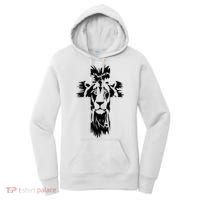 Jesus Crossbar Lion Believe in Jesus Christian Apparel Women's Hoodie thumb 0