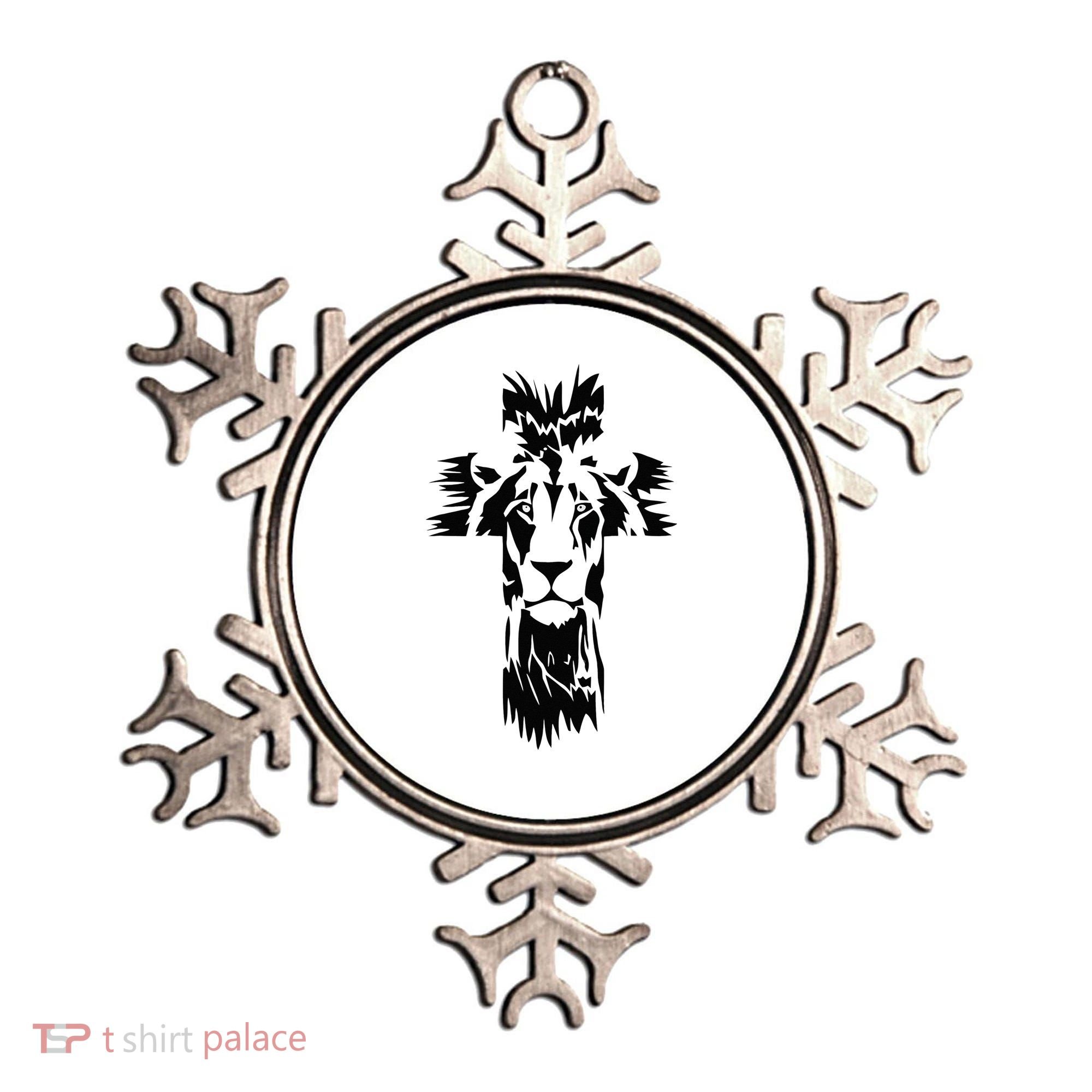 Jesus Crossbar Lion Believe in Jesus Christian Apparel Ornament