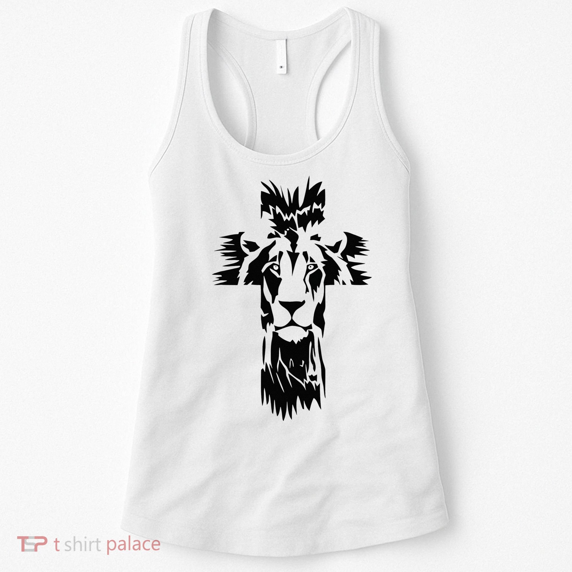 Jesus Crossbar Lion Believe in Jesus Christian Apparel Women's Tank Top