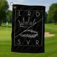 Jesus Christian Lord & Savior Graphic Golf Towel thumb 1