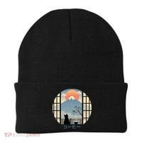 Japanese Cat Mountain Sunset Beanie thumb 0