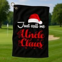 Just Call Me Uncle Claus Golf Towel thumb 1