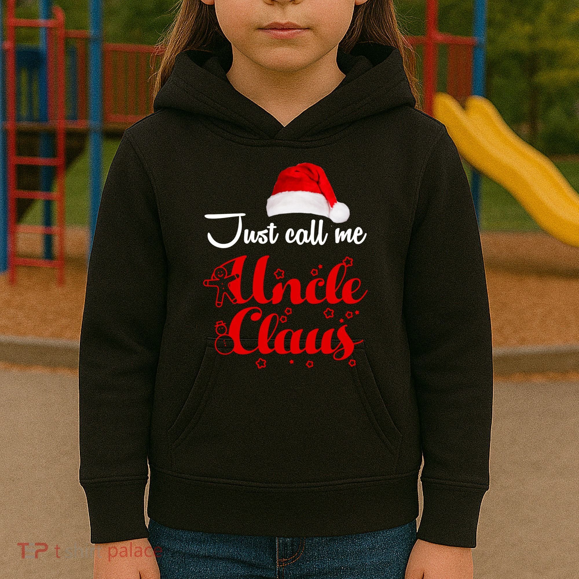 Just Call Me Uncle Claus Kids Hoodie