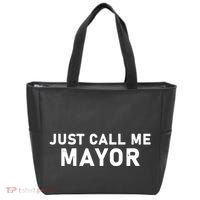 Just Call Me Mayor Funny Tote Bag thumb 0