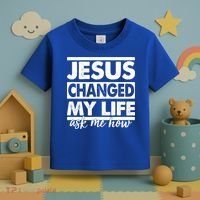 Jesus Changed My Life Ask Me How Toddler T-Shirt thumb 3