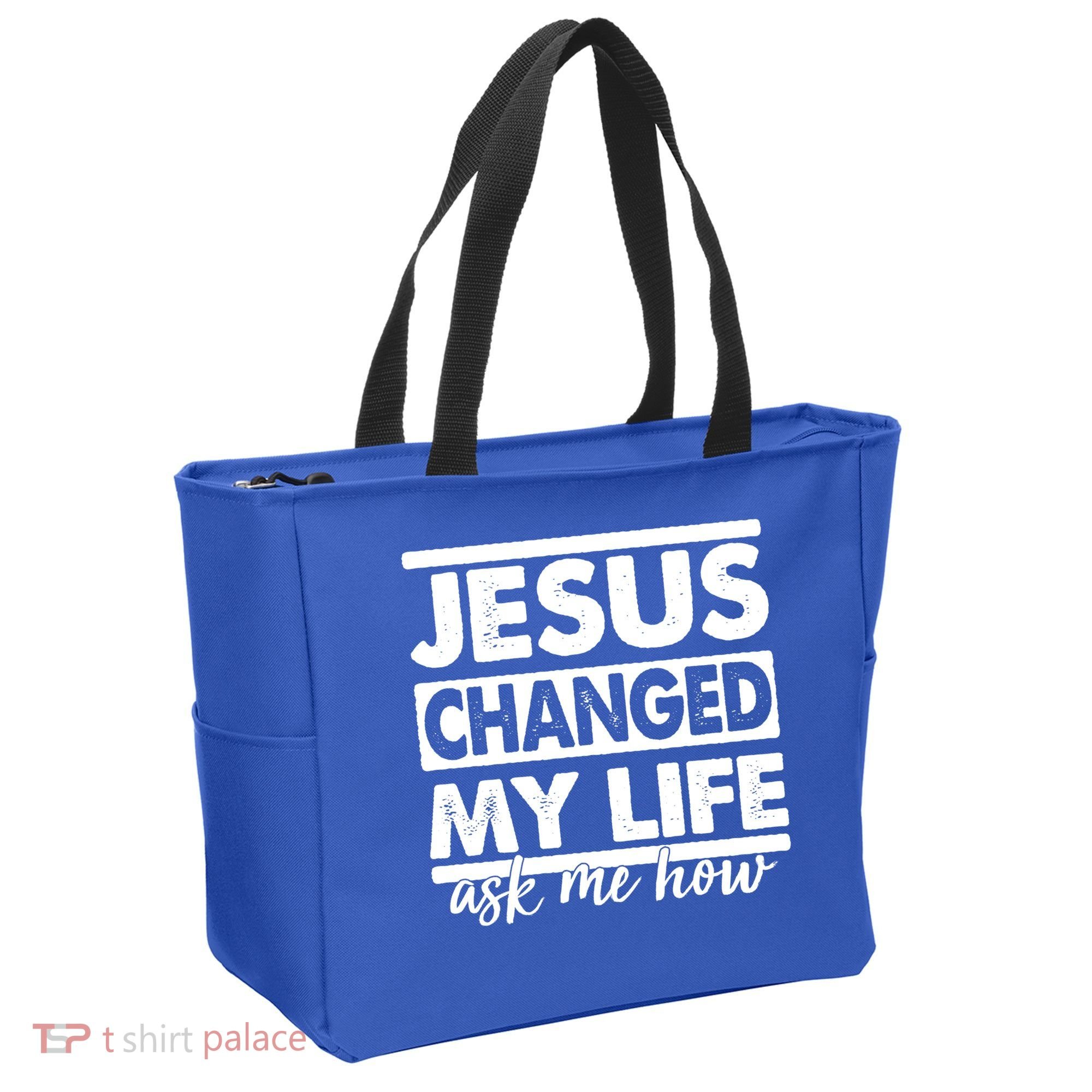 Jesus Changed My Life Ask Me How Tote Bag