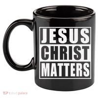 Jesus Christ Matters Christian 11oz C Handle Ceramic Mug thumb 2