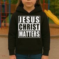 Jesus Christ Matters Christian Kids Hoodie thumb 3