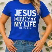 Jesus Changed My Life Asked Me How Christ Devotee Jesus Women's T-Shirt thumb 2