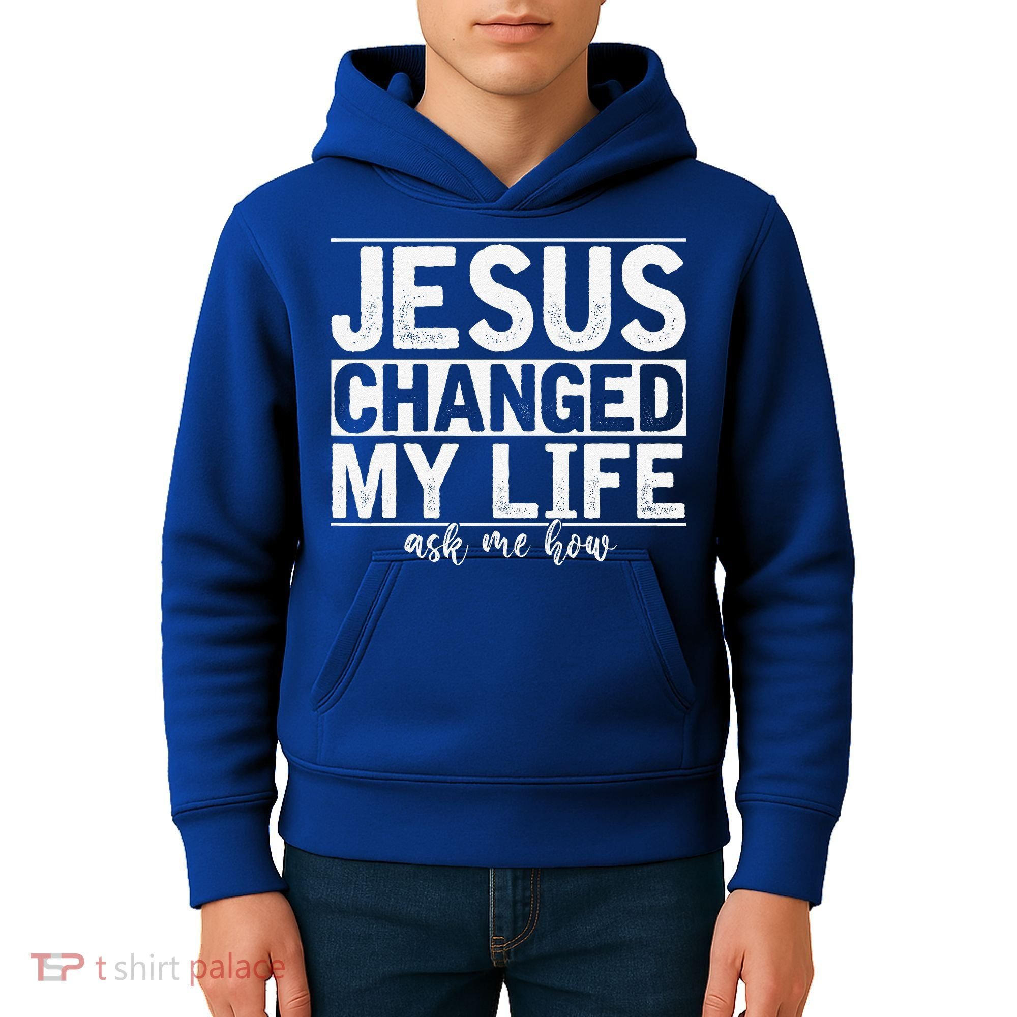 Jesus Changed My Life Asked Me How Christ Devotee Jesus Kids Hoodie