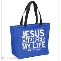 Jesus Changed My Life Asked Me How Christ Devotee Jesus Tote Bag thumb 2