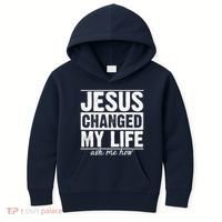 Jesus Changed My Life Ask Me How Kids Hoodie thumb 0