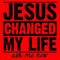 Jesus Changed My Life Ask Me How Santa Hat thumb 1