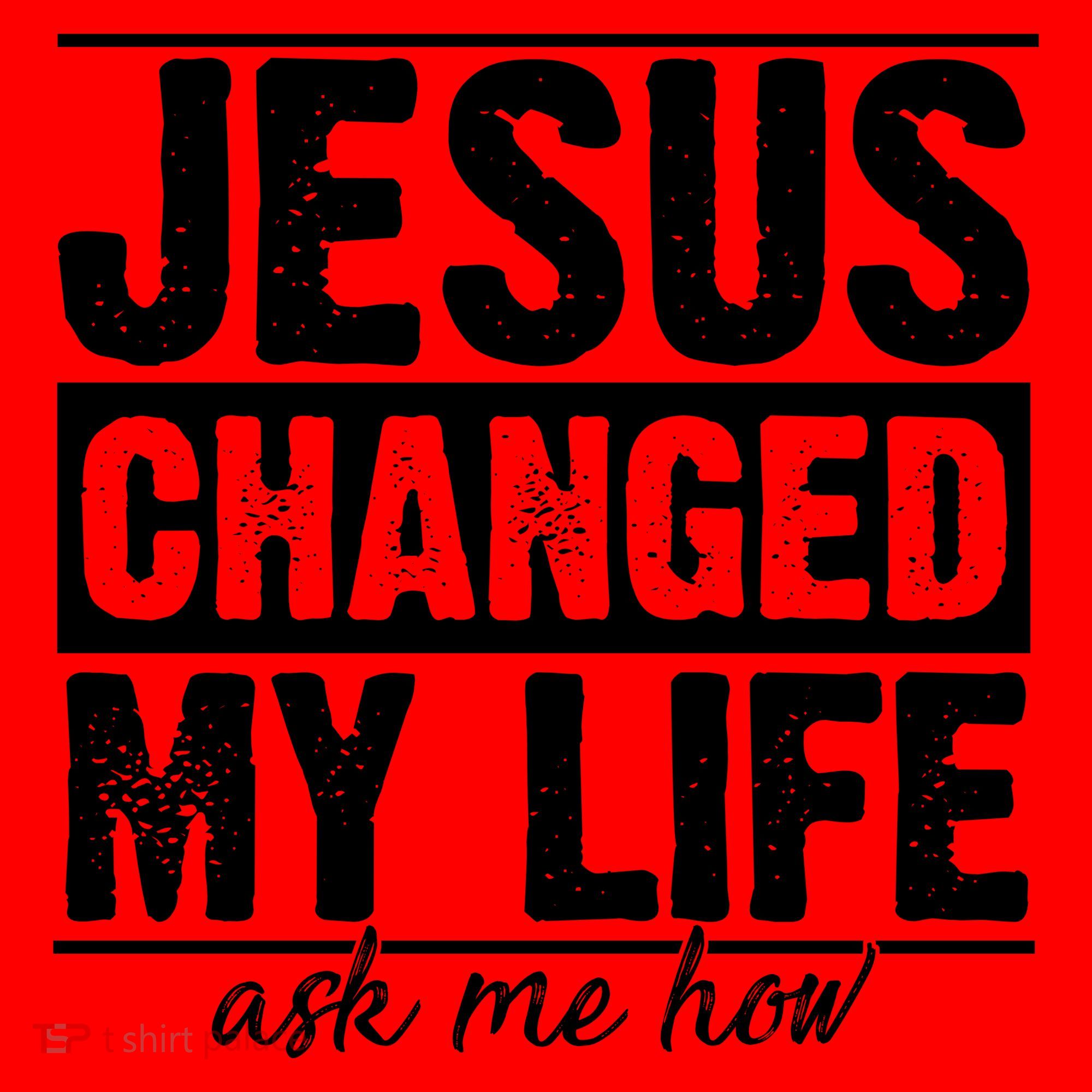 Jesus Changed My Life Ask Me How Santa Hat