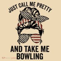 Just Call Me Pretty And Take Me Bowling Funny Mom Bowler Tote Bag thumb 4