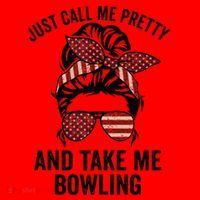 Just Call Me Pretty And Take Me Bowling Funny Mom Bowler Santa Hat thumb 1