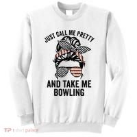 Just Call Me Pretty And Take Me Bowling Funny Mom Bowler Sweatshirt thumb 0