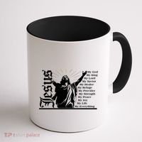 Jesus Christ My God King Lord Savior Strength Prayer Coffee Mug thumb 1