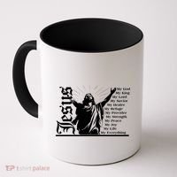 Jesus Christ My God King Lord Savior Strength Prayer Coffee Mug thumb 0