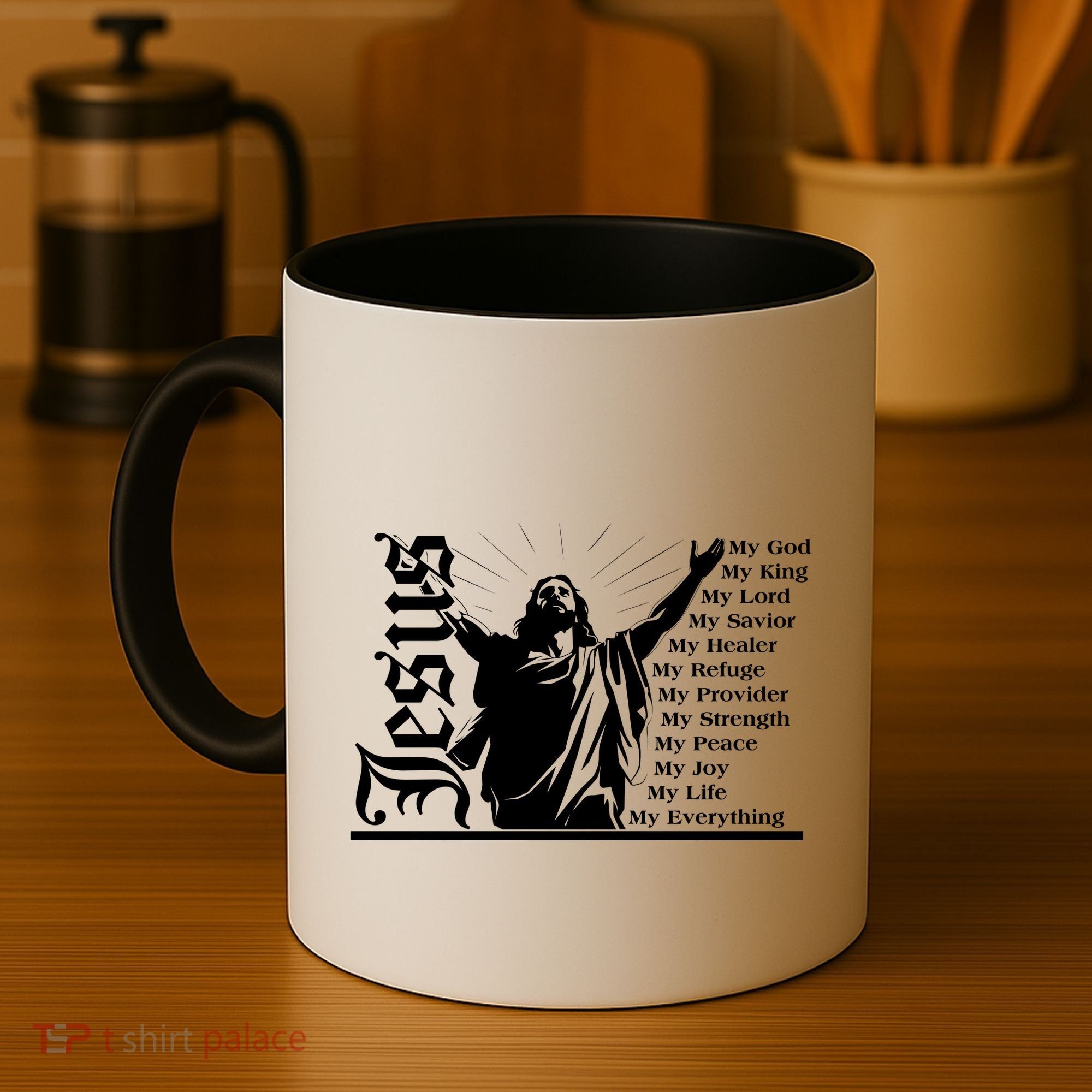Jesus Christ My God King Lord Savior Strength Prayer Coffee Mug