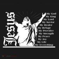 Jesus Christ My God King Lord Savior Strength Prayer Women's Hoodie thumb 2