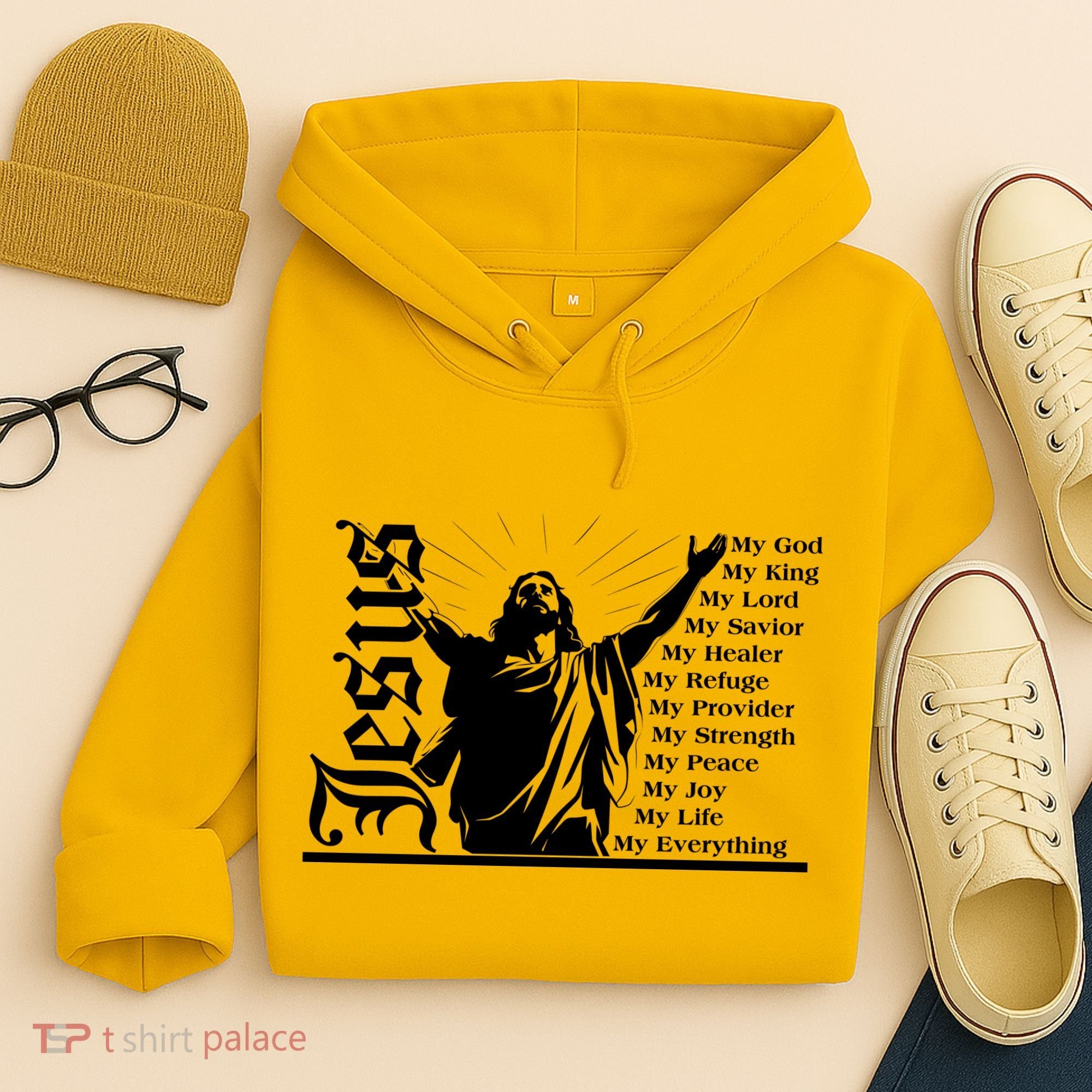 Jesus Christ My God King Lord Savior Strength Prayer Hoodie
