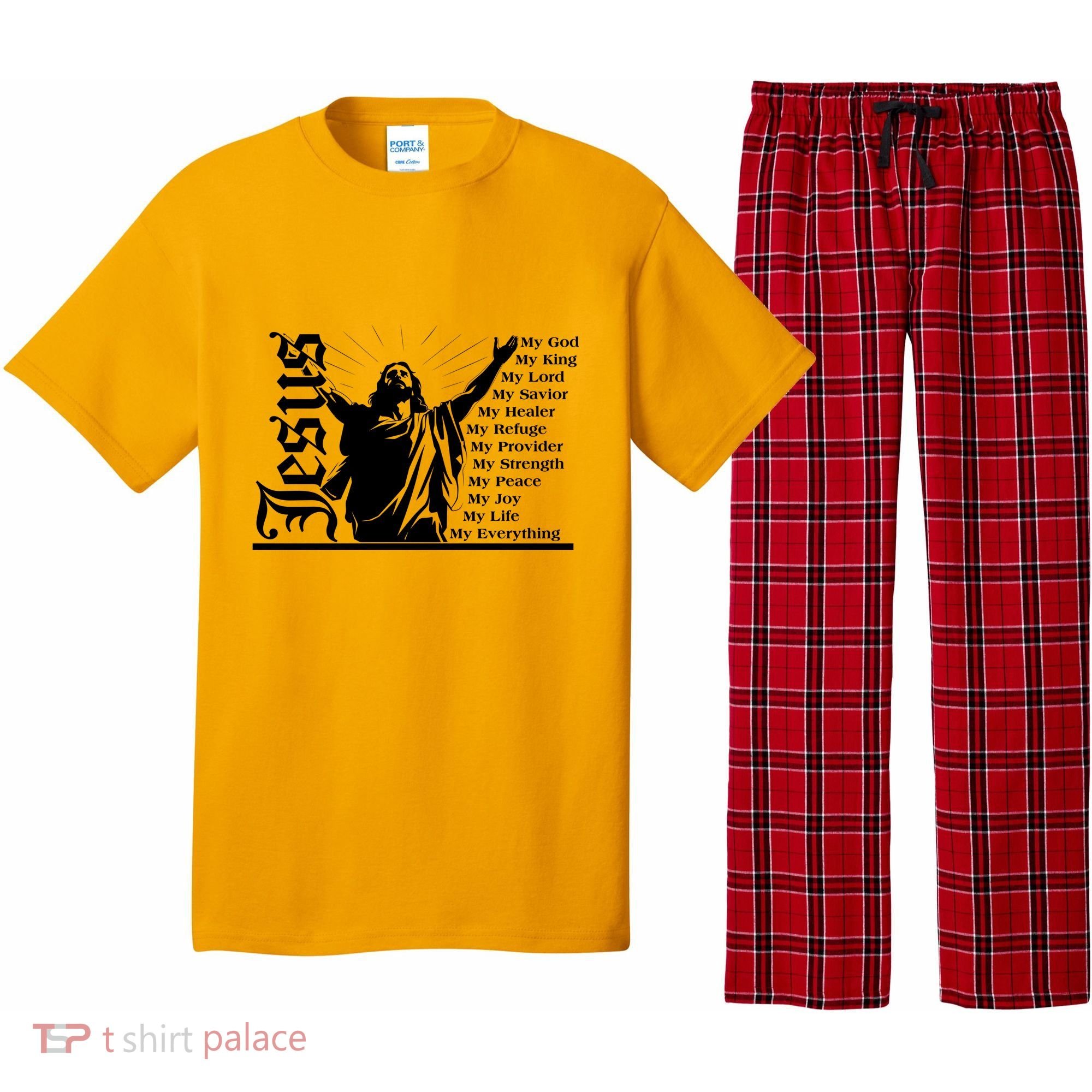 Jesus Christ My God King Lord Savior Strength Prayer Pajama Set