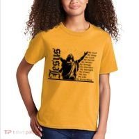 Jesus Christ My God King Lord Savior Strength Prayer Kids T-Shirt thumb 2