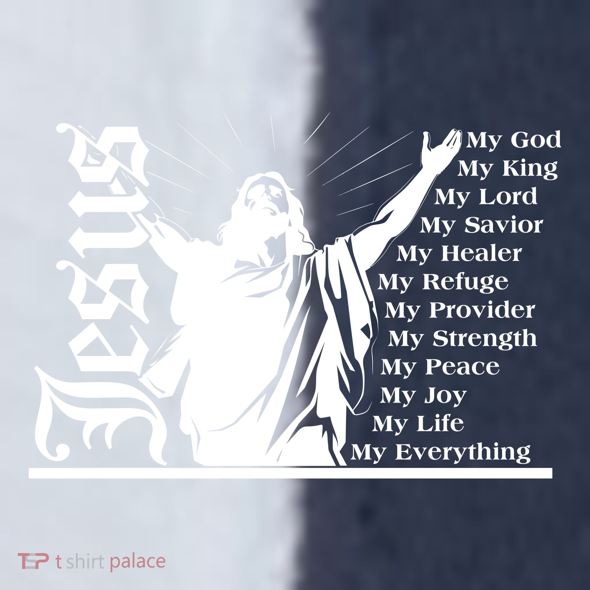 Jesus Christ My God King Lord Savior Strength Prayer Sport-Tek Competitor United Soccer Jersey