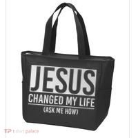 Jesus Changed My Life Ask Me How Jesus Tote Bag thumb 3