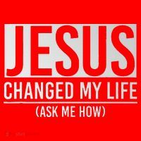 Jesus Changed My Life Ask Me How Jesus Santa Hat thumb 1
