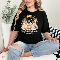 Jesus Christmas Nativity Scene Comfort Colors T-Shirt thumb 2